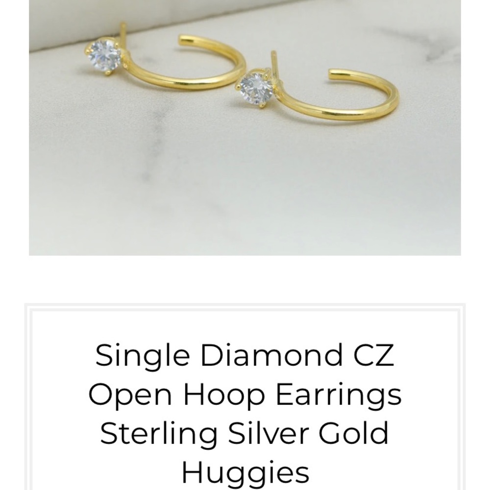 Single Diamond Huggies